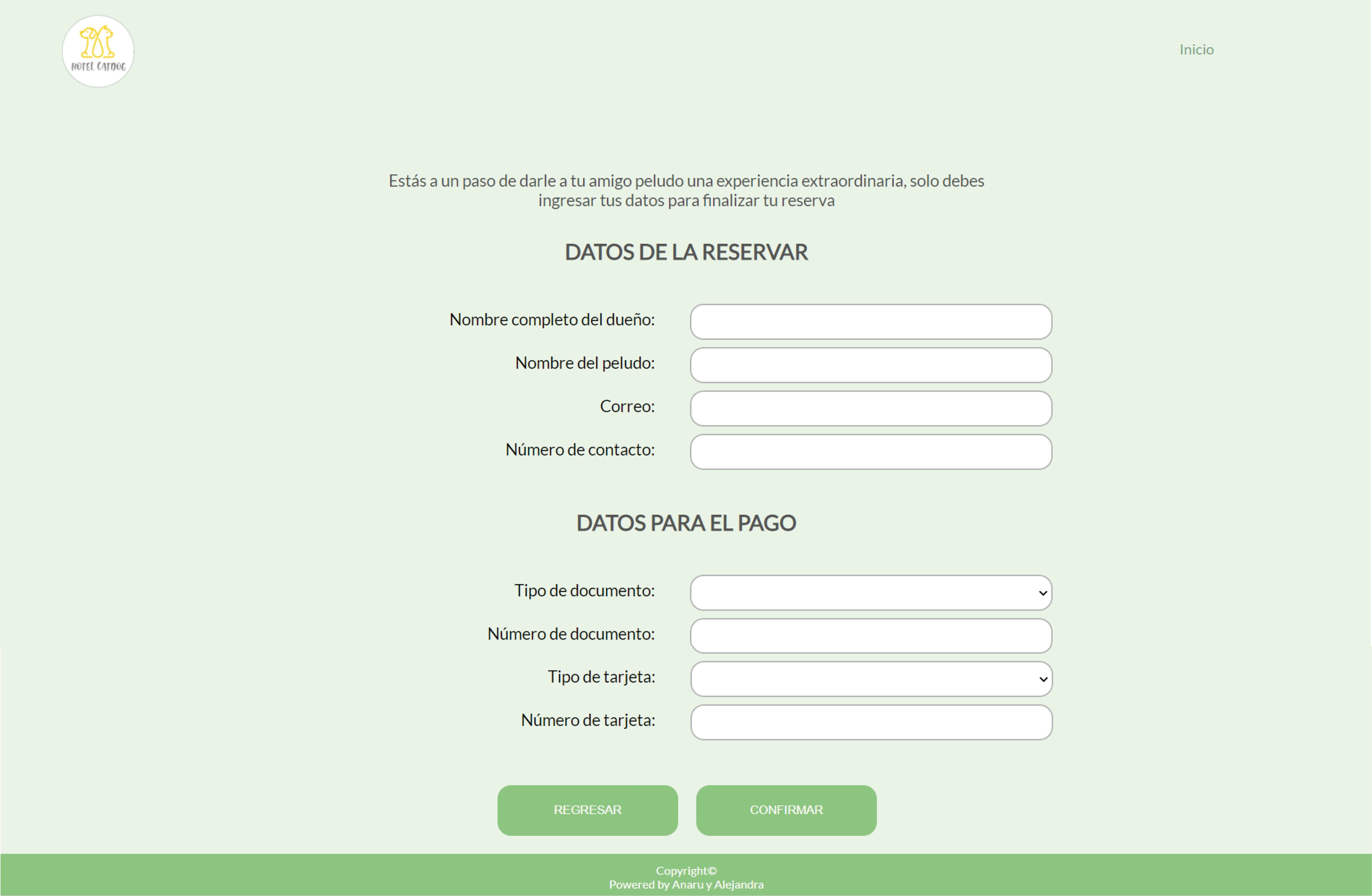 Interfaz tercera página